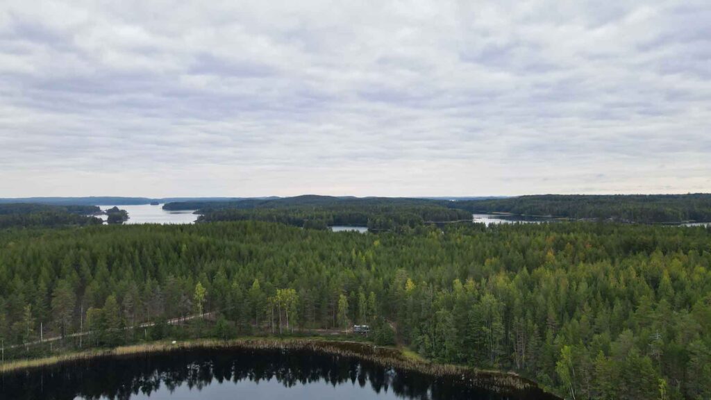 Finland Puumala Camperplaats Drone Hymer Exsis-i 588 Route51