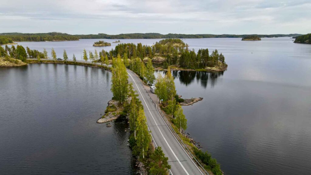 Finland Saimaa Drone 2 Hymer Exsis-i 588 Route51