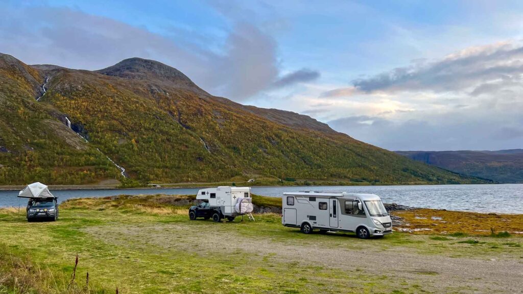 Noorwegen Langfjordbotn Camperplaats Hymer Exsis-i 588 Route51