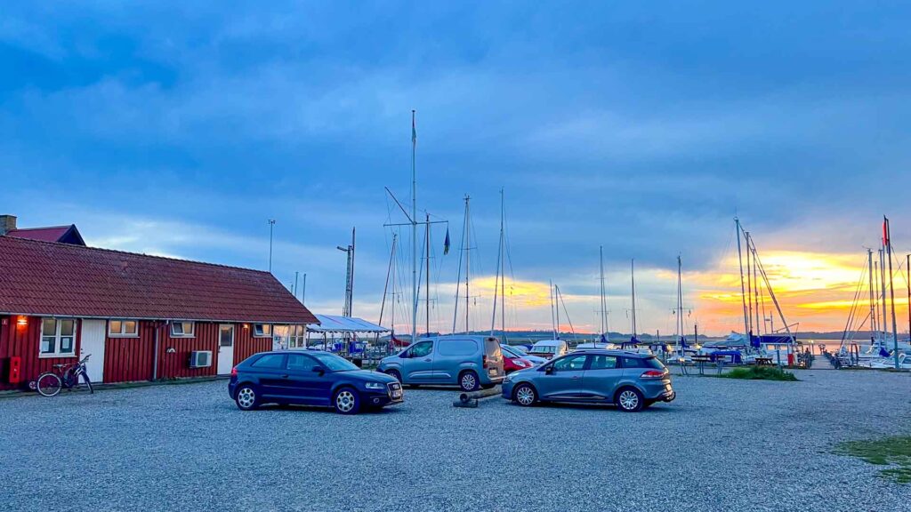 Denemarken Bisserup Haven Camperplaats Hymer Exsis-i 588 Route51