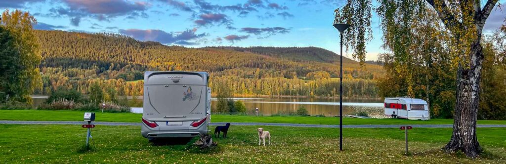 Zweden Hammerstrands Camping Panorama Hymer Exsis-i 588 Route51