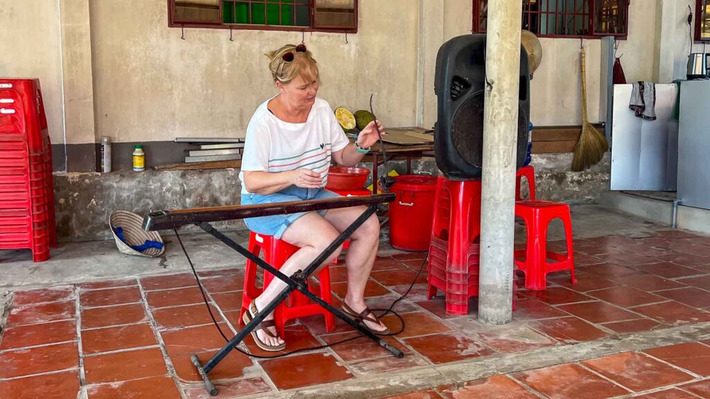 Vietnam Mekong Delta MuziekInstrument Jeannette 6Only