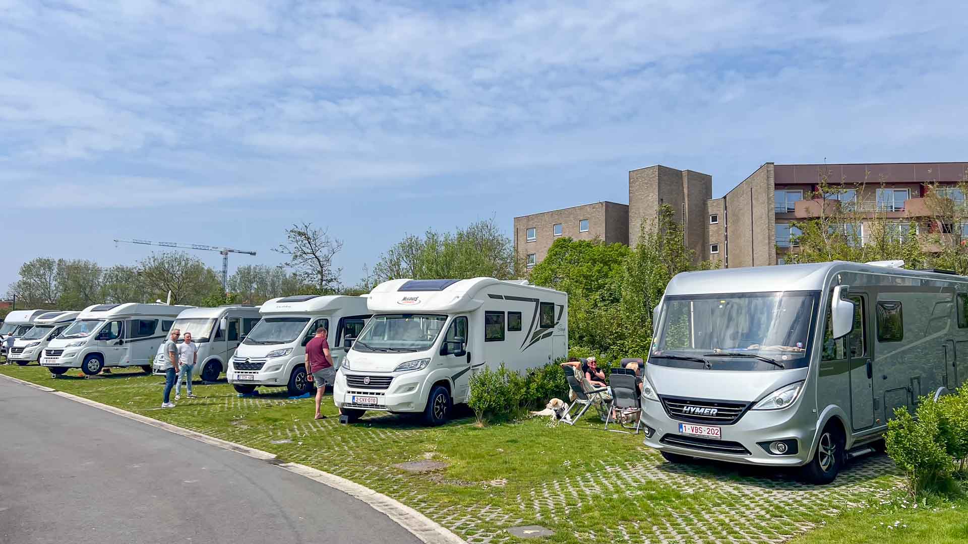 Belgie Blankenberge Aankomst Hymer Exsis-i 588 Route51 Belgie Blankenberge Aankomst Hymer Exsis-i 588 Route51