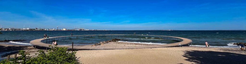 Denemarken Aarhus De Oneindige brug Hymer Exsis-I 588 Route51