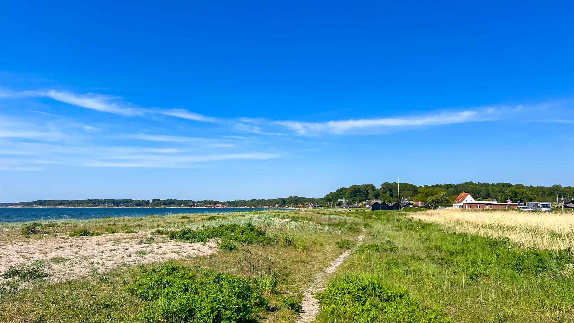Denemarken Hejsager strand Overzicht Hymer Exsis-I 588 Route51 Denemarken Hejsager strand Overzicht Hymer Exsis-I 588 Route51