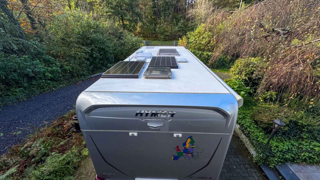 Belgie Lommel Vertrek Europa Hymer Exsis-i 588 Route51