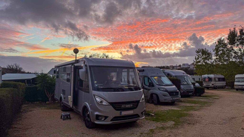 Portugal Figueira Camperplaats Sunset Jansen-Arts Hymer Exsis-I 588 Route51