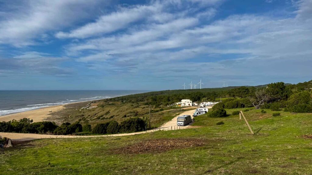 Portugal Nazare Camperplaats Jansen-Arts Hymer Exsis-I 588 Route51