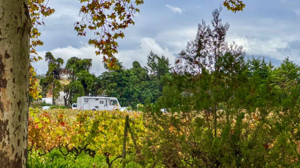 Portugal Quinta da Pacheca Parking Jansen-Arts Hymer Exsis-I 588 Route51