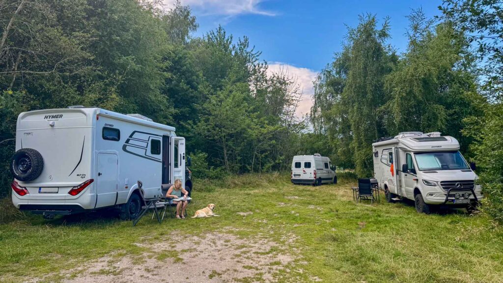 Denemarken Frederica Kleine Belt Brug Camperplaats Hymer ML-T 570 4x4 Offgrid Route51
