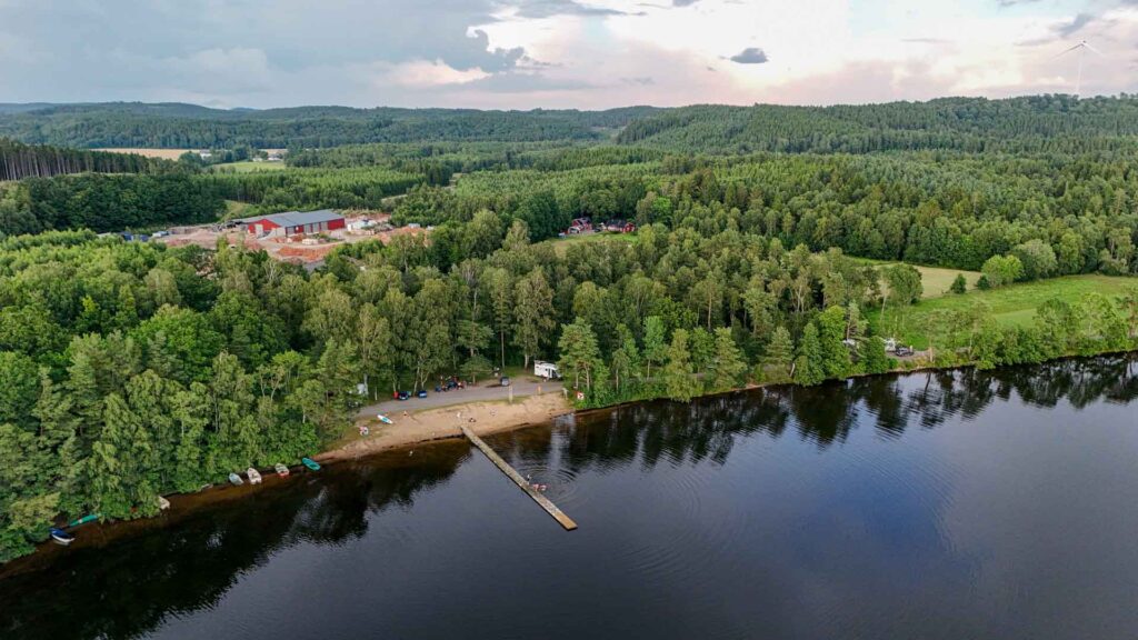 Zweden Sjonevad Sjonevadssjon Drone Overzicht Hymer ML-T 570 4x4 Offgrid Route51