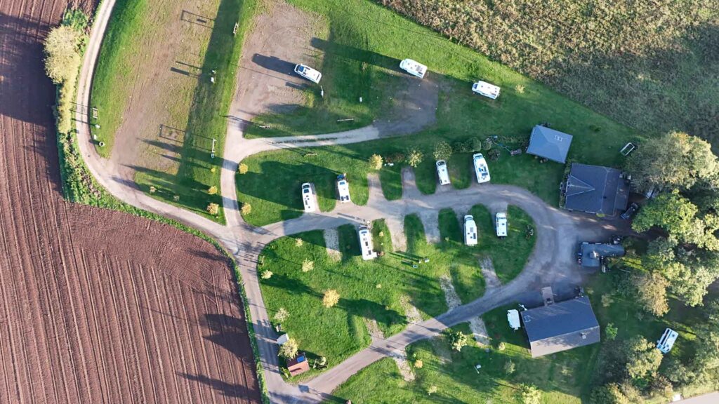 Duitsland Oberbrombach CP Hohenblick Drone Hymer ML-T 570 4x4 Offroad Offgrid Route51