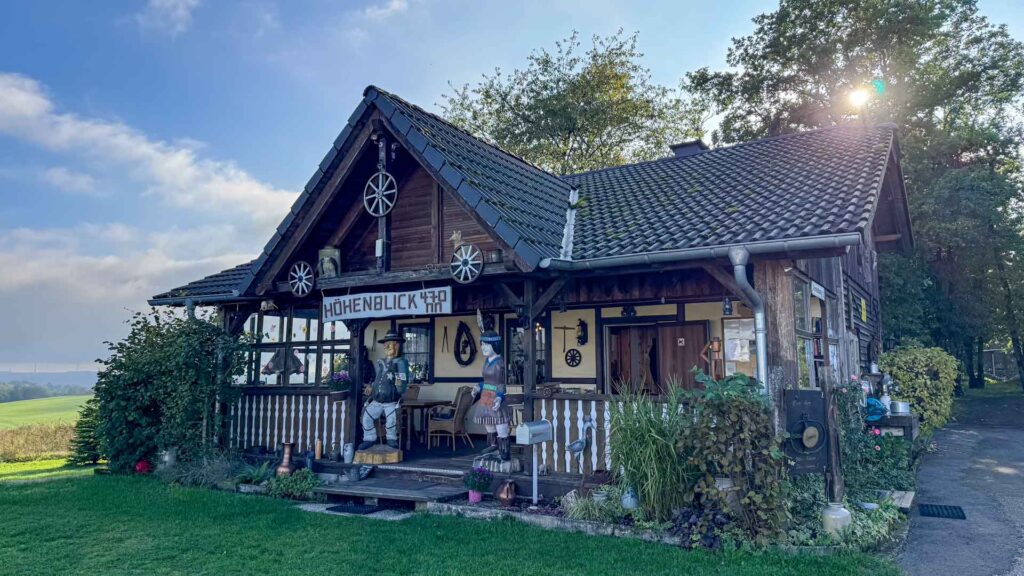 Duitsland Oberbrombach CP Hohenblick Receptie Hymer ML-T 570 4x4 Offroad Offgrid Route51