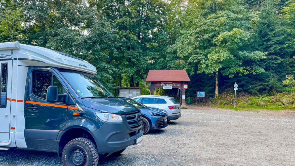 Duitsland Triberg Waterval Parking Hymer ML-T 570 4x4 Offroad Offgrid Route51