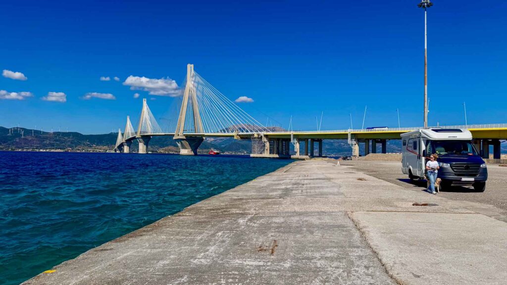 Griekenland Rio Brug Jeannette Stella Hymer ML-T 570 4x4 Offroad Offgrid Route51