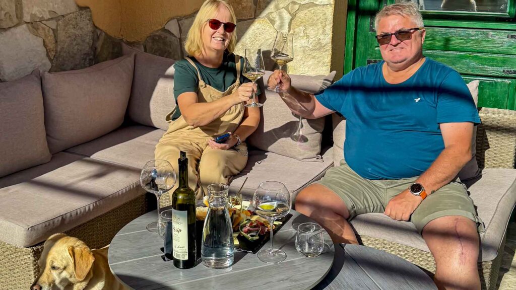 Kroatie Potomje Matusko Winery Wine Tasting Hymer ML-T-570 4x4 Offroad Route51